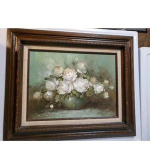 Original Paul James Oil Painting On Canvas-Old Flower Boutique Mid/Late 80's